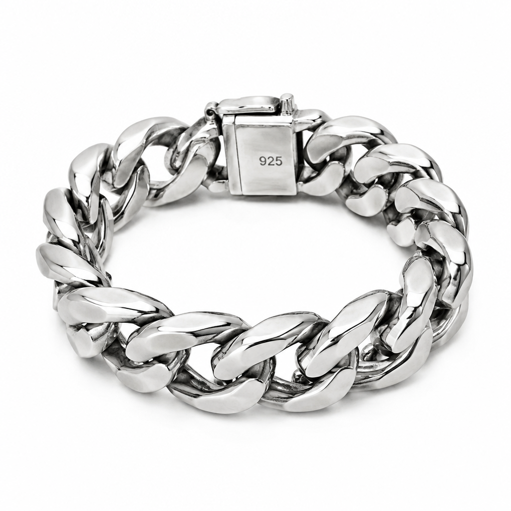 Sterling Silver Thick Chain Bracelet
