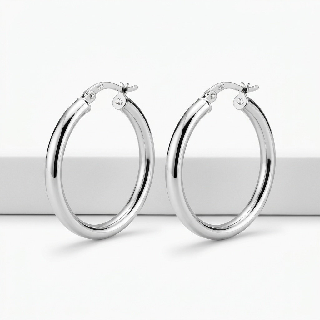 Sterling Silver Hoop Earrings