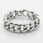 Sterling Silver Thick Chain Bracelet